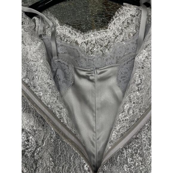 NWT Dolce & Gabbana Silver Lace Metallic Sleeveless Tank Top Blouse IT 44 L - Picture 9 of 10
